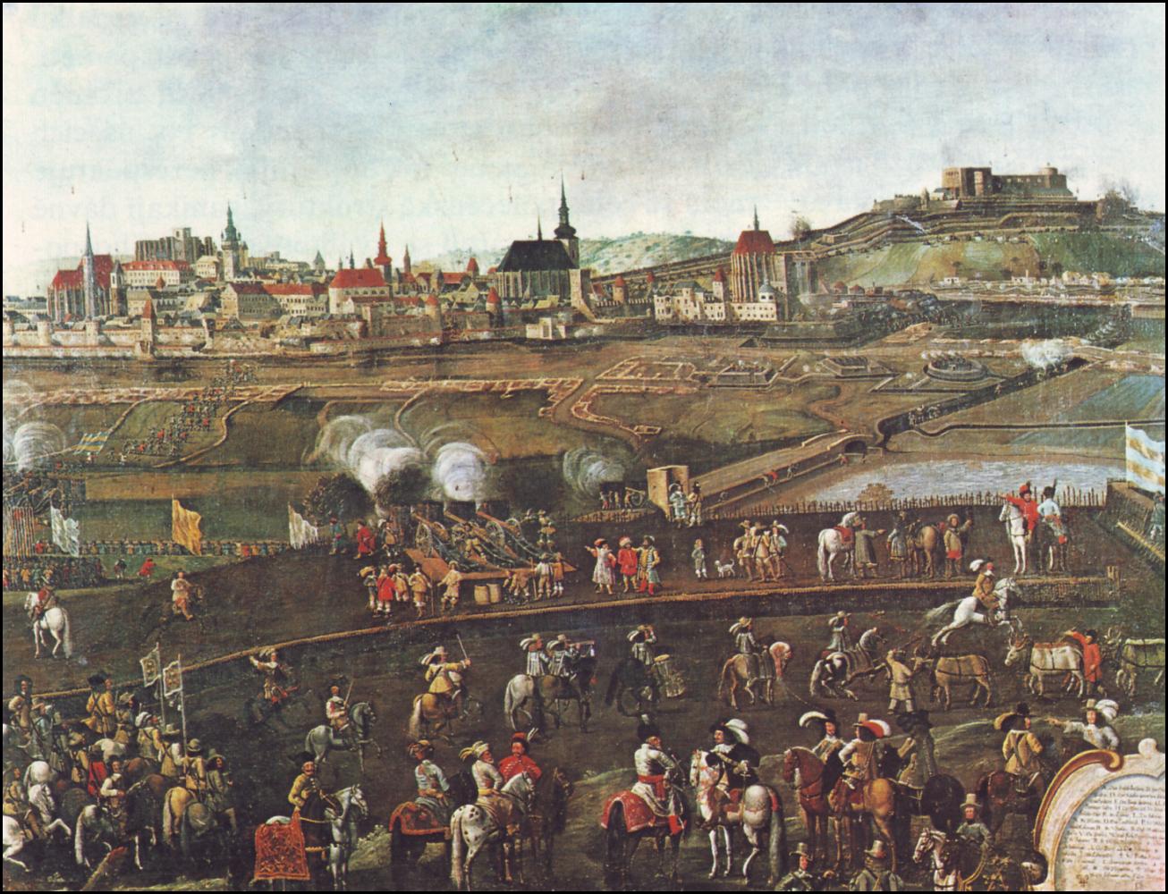 č.17 Veduta z_obléhání_Brna_Švédy_v_roce_1645